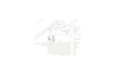 Constructie opvangen met staal, interieur achtergevel