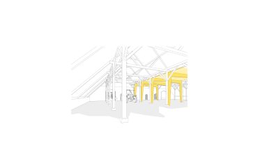 Gelamineerde houten tweekapper interieur
