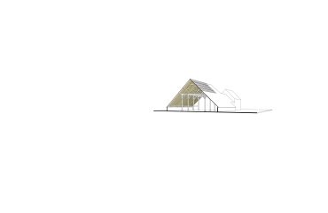 Enkele schuur, bestaande constructie behouden en zonnepanelen toevoegen doorsnede