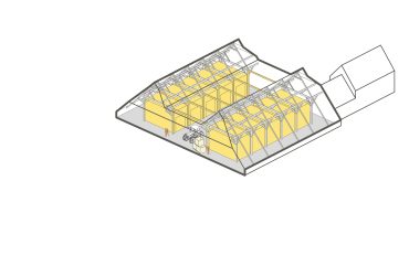 Koelcel tussen constructie