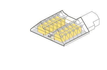 Koelcel tussen constructie